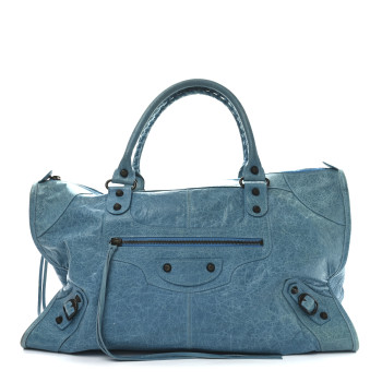 BALENCIAGA Agneau Classic Hardware Work Sky Blue