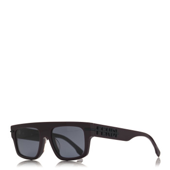 FENDI Acetate Fendigraphy Rectangle Sunglasses FE40091U Burgundy
