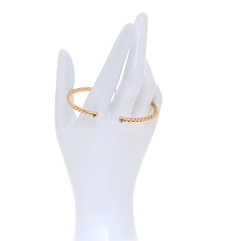DAVID YURMAN 18K Rose Gold 4mm Cable Classics Cuff Bracelet