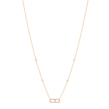 MESSIKA 18K Rose Gold Diamond Move Uno Pave Necklace