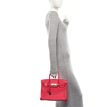 HERMES Togo Birkin 30 Rose Extreme