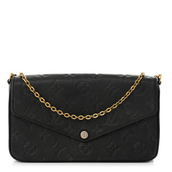 LOUIS VUITTON Empreinte Pochette Felicie Chain Wallet Black