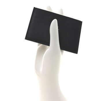 HERMES Evercolor Citizen Twill Card Case Gris Meyer