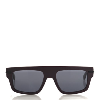 FENDI Acetate Fendigraphy Rectangle Sunglasses FE40091U Burgundy
