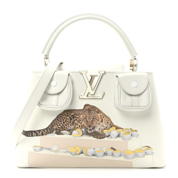 LOUIS VUITTON X PAOLA PIVI Taurillon Arty Capucines MM White