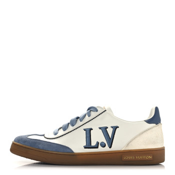 LOUIS VUITTON Calfskin Frontrow Sneakers 40 Blue