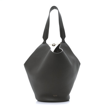 KHAITE Pebbled Sport Calfskin Medium Lotus Tote Elephant