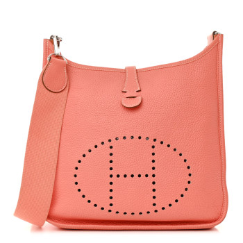 HERMES Taurillon Clemence Evelyne PM Crevette