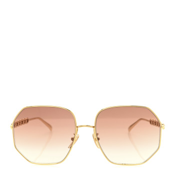 LOUIS VUITTON Metal My LV Chain Round Sunglasses Z1650E Gold