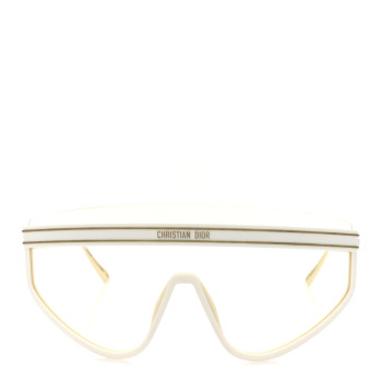 CHRISTIAN DIOR Acetate Mask DiorClub M2U Sunglasses Translucent Ivory