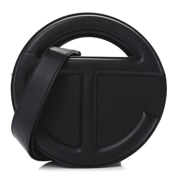 TELFAR Vegan Leather Major Circle Bag Black
