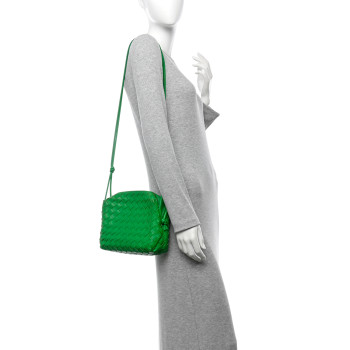 BOTTEGA VENETA Nappa Intrecciato Small Loop Camera Bag Parakeet