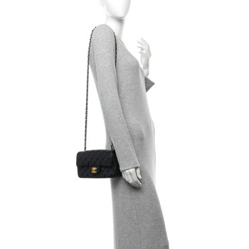 CHANEL Caviar Quilted Mini Rectangular Flap Black