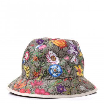 GUCCI GG Supreme Monogram Flora Bucket 