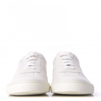 HERMES Calfskin Quicker Sneakers 41 White Black 622647