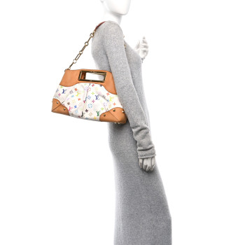 LOUIS VUITTON Monogram Multicolor Judy MM White