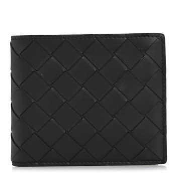 BOTTEGA VENETA Nappa Maxi Intrecciato Bi-Fold Wallet Black