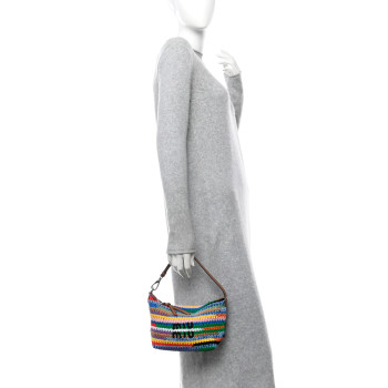 MIU MIU Fabric Crochet Pouch Multicolor