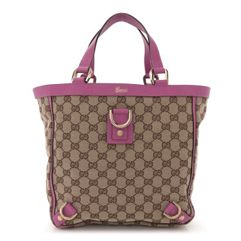 GUCCI Monogram Small Abbey Tote Fuchsia