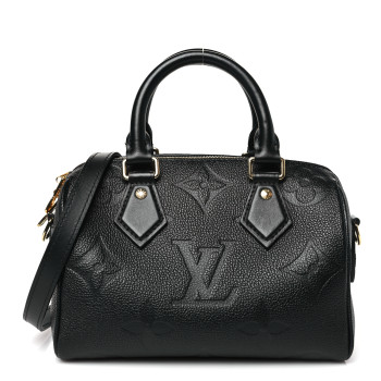 LOUIS VUITTON Empreinte Monogram Giant Speedy Bandouliere 20 Black