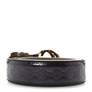 GUCCI Metallic Guccissima Interlocking G Belt 95 38 Purple