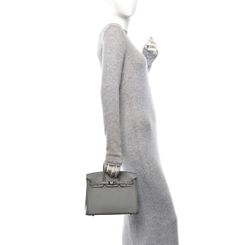 HERMES Togo Birkin 25 Gris Mouette