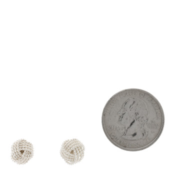 TIFFANY Sterling Silver Twist Knot Earrings
