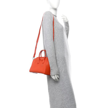 GIVENCHY Sugar Goatskin Mini Antigona Burnt Orange