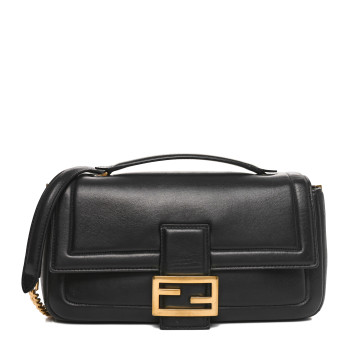 FENDI Nappa Apolo Chain Baguette Black