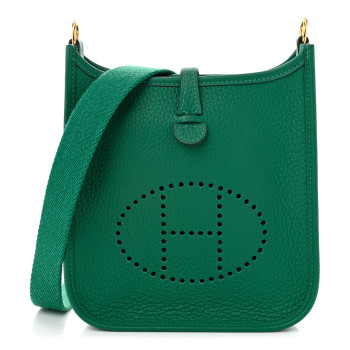 HERMES Taurillon Clemence Evelyne TPM Vert Vertigo