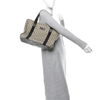 GUCCI GG Plus Monogram Medium Tote Dark Brown