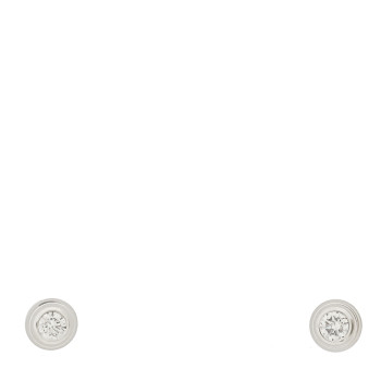 CARTIER 18K White Gold Diamond XS D'Amour Earrings