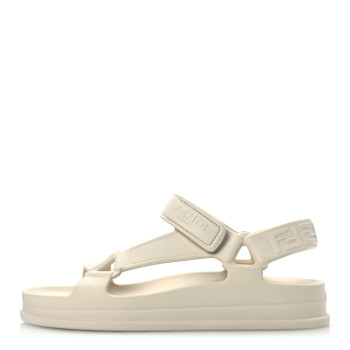 FENDI Rubber FF Sporty Hiker 25mm Sandals 37 Chalk