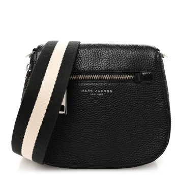 MARC JACOBS Pebbled Calfskin Recruit Nomad Crossbody Black
