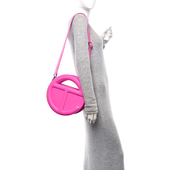 TELFAR Vegan Leather Round Circle Bag Azalea
