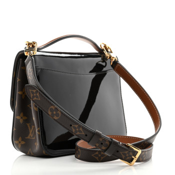 LOUIS VUITTON Patent Calfskin Monogram Cherrywood BB Black