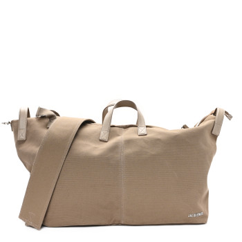 JACQUEMUS Canvas Le Sac A Linge Duffle Bag Beige
