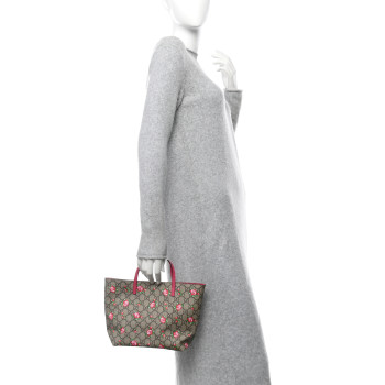 GUCCI GG Supreme Monogram Kids Rosebud Tote Pink