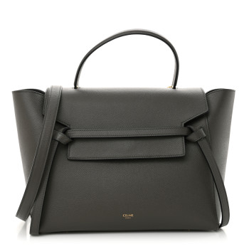 CELINE Grained Calfskin Mini Belt Bag Grey