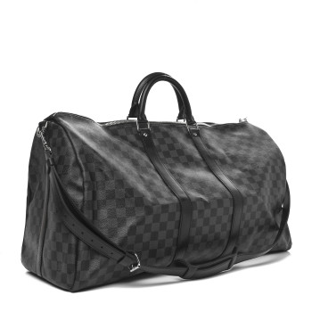 LOUIS VUITTON Damier Graphite Keepall Bandouliere 55