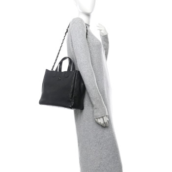 CHANEL Caviar Stitched Medium Lady Coco Shopping Tote Black