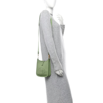HERMES Taurillon Maurice Evelyne TPM Vert Criquet