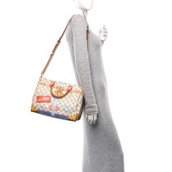 LOUIS VUITTON Damier Azur Summer Trunks Speedy Bandouliere 30