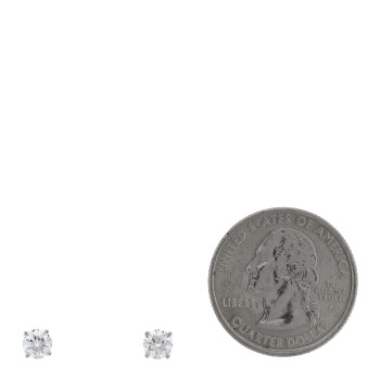 TIFFANY Platinum Diamond .80ctw Solitaire Earrings