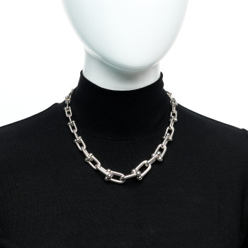 TIFFANY Sterling Silver HardWear Graduated Link Necklace