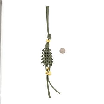 LOEWE X HOWLS MOVING CASTLE Calfskin Rock Paper Scissors Charm Green