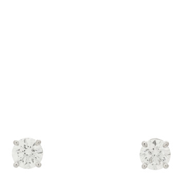TIFFANY Platinum Diamond .94ctw Round Solitaire Earrings