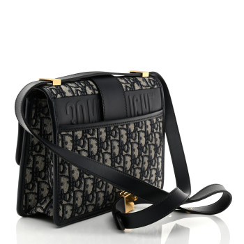 CHRISTIAN DIOR Oblique 30 Montaigne Flap Bag Blue