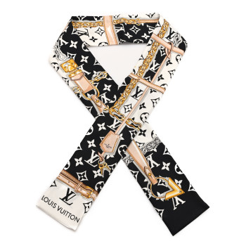 LOUIS VUITTON Silk Monogram Confidential Bandeau Black