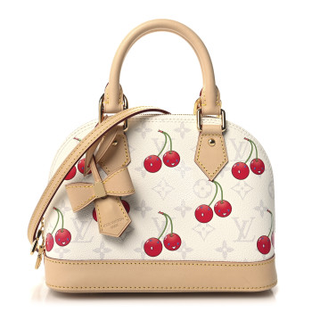 LOUIS VUITTON LV x TM Monogram Cerises Alma BB White